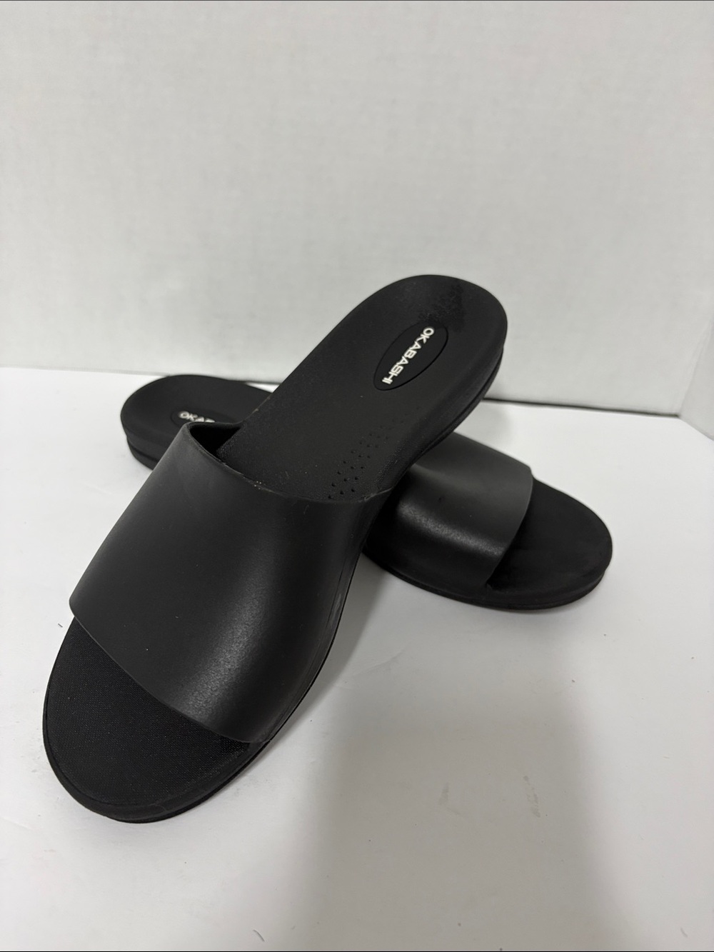 Okabashi Women's Black Slide Sandals - Slip-On Cushioned Slides